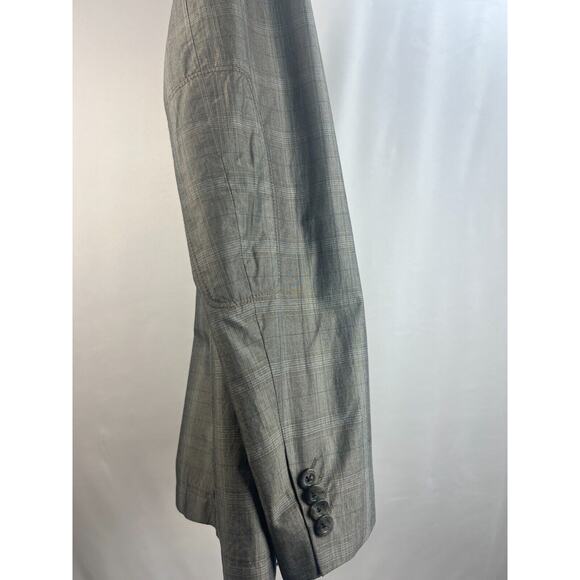 Hugo Boss Miltuz-W Unstructured Mens Grey Check Sz 44R - Picture 5 of 9